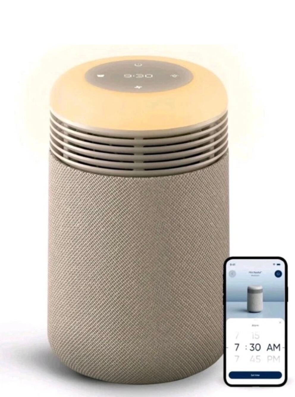 BlueAir Mini Restful Purifier for Bedroom  Sunrise Clock with HEPA Filter-NEW